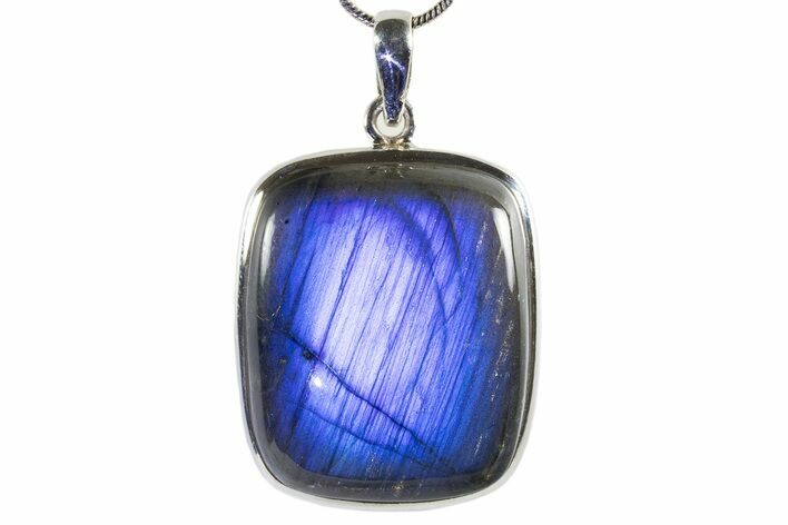 Brilliant Blue Labradorite Pendant with Chain #339660